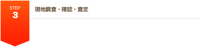 STEP3 現地調査・確認・査定
